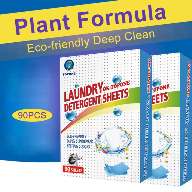 90PCS LAUNDRY DETERGENT Sheets Concentrated Detergent Washing Powder