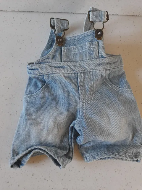 Build A Bear BAB  Overalls Denim Jeans Pants  Blue Teddy Clothes Outfit