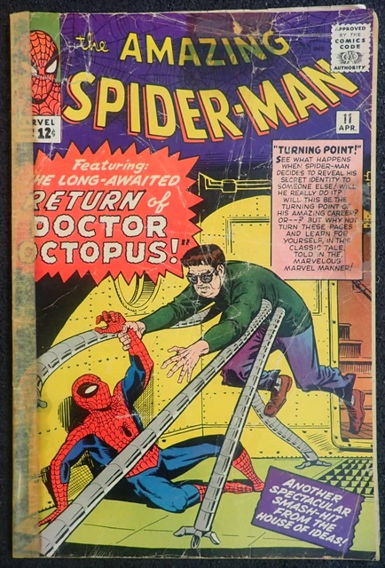 Amazing Spider-man #11 🕸️ LOW-GRADE SPIDEY COMPLETE 🕸️ Doctor Octopus 1964