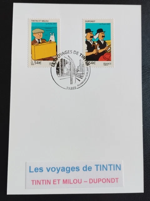 Carte Premier Jour Fête Du Timbre Tintin 2000 – Oblitérée Chamalières – N°3303