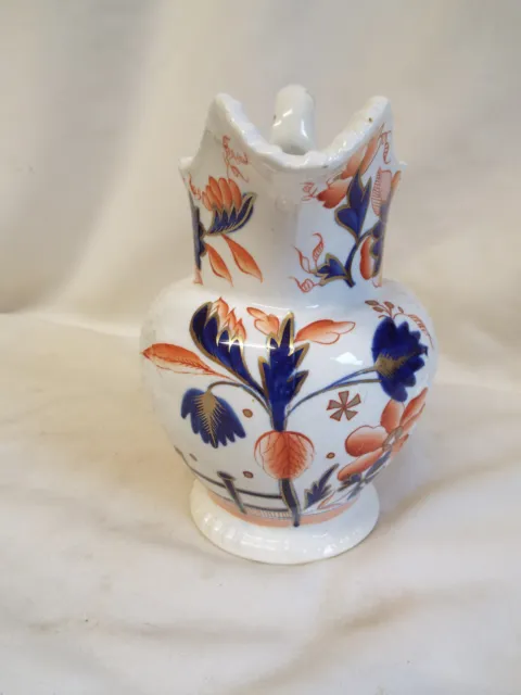 Antique late Georgian Gaudy Welsh porcelain jug.