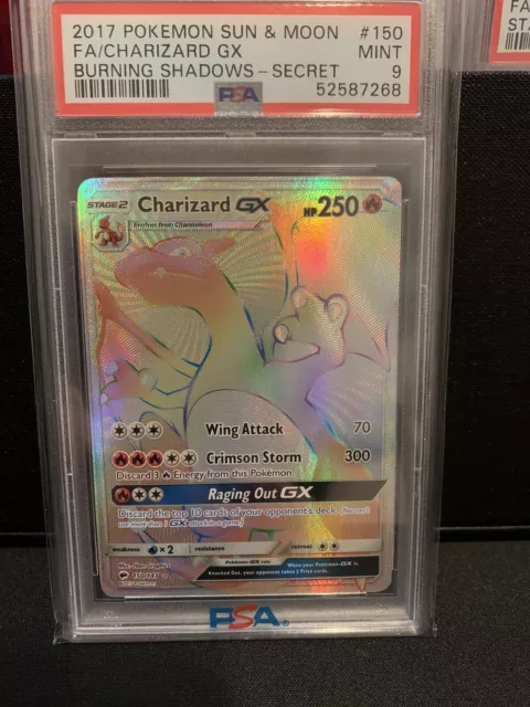 Pokemon 2017 Charizard GX 150/147 Burning Shadows PSA 9
