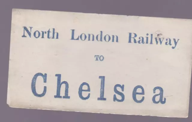 North London Railway Luggage Label CHELSEA