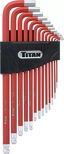 Titan Tools 12713- 13pc Extra Long Ball Tip SAE Hex Set