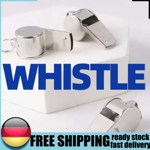 Metal Whistle with Rope Loud Crisp Sound Whistle for Coaches Referees Lifeguards