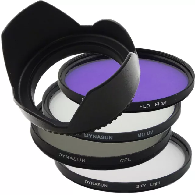 Kit Filtro DynaSun Multicoated UV 58 mm Polarizzatore Sky FLD Paraluce 58