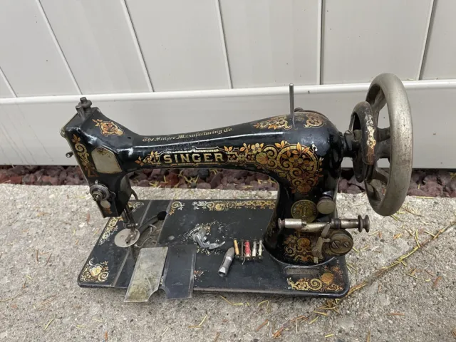 Antique 1900 Rare Singer Model 27 Treadle Sewing Machine N307009 Parts Repair