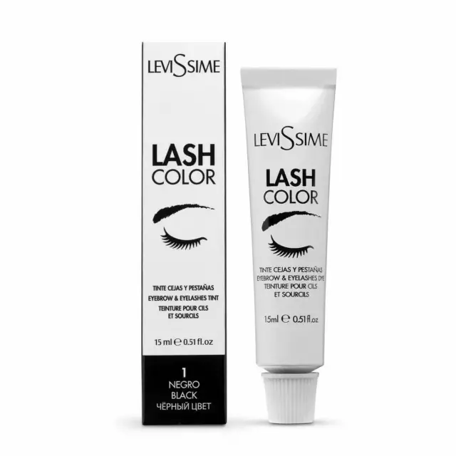 Lash Color Long Lasting Eyelashes & Brow Tint Dye Levissime 15 ml Made In Spain