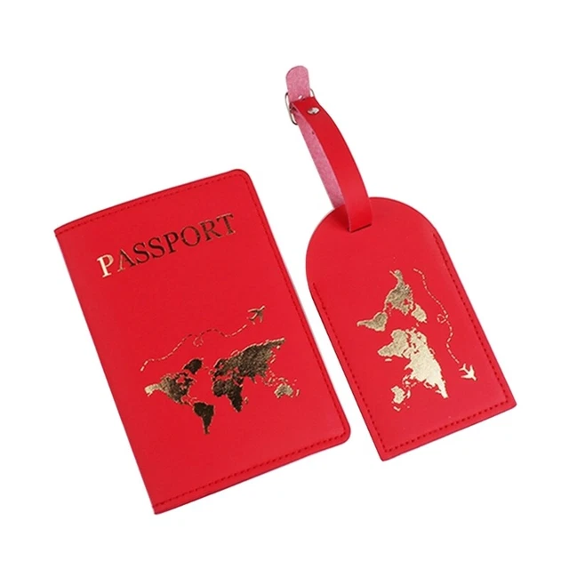 Passport Holder Cover Luggage PU Leather Travel Card Holder for Women Men