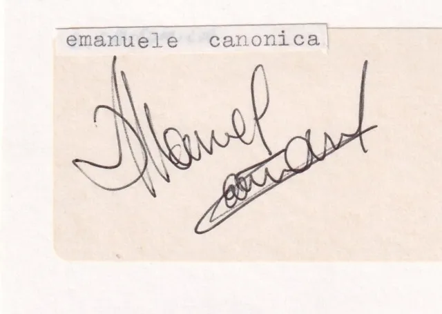 Emanuele Canonica - European Tour Golfer Signed Address Label (Laid onto card)