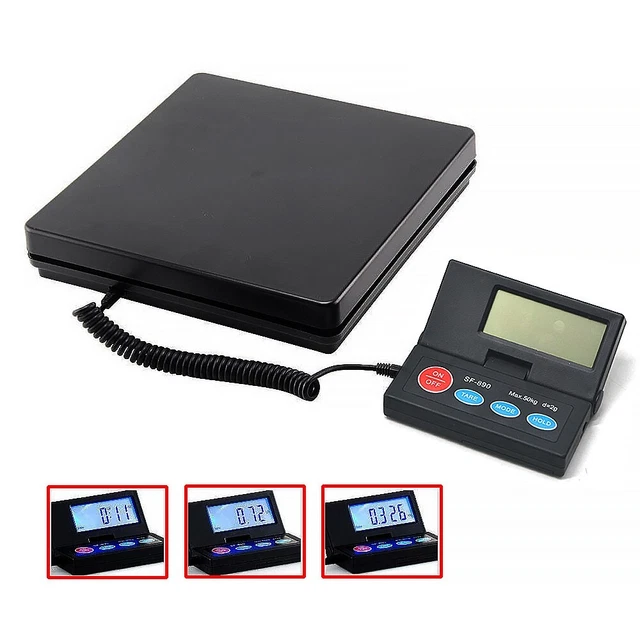 LARGE DIGITAL 50KG 110lb Heavy Duty Postal Parcel Platform Scale Weigh