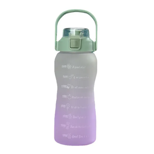 Botella de bebidas grado alimenticio bebida agua escala de tiempo recordatorio botella de jugo de agua
