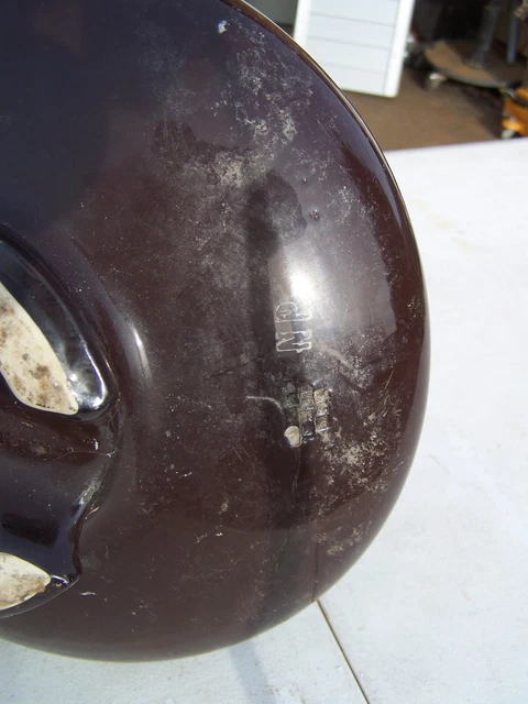 Vintage Large 2 Tier Ceramic / Porcelain Insulator Brown  10" in Dia. Marked, NP 3