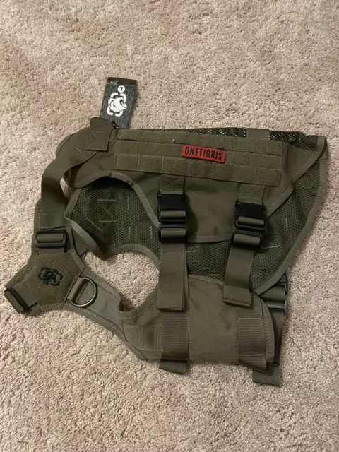 OneTigris Tactical Dog Harness Vest with Handle Size Large