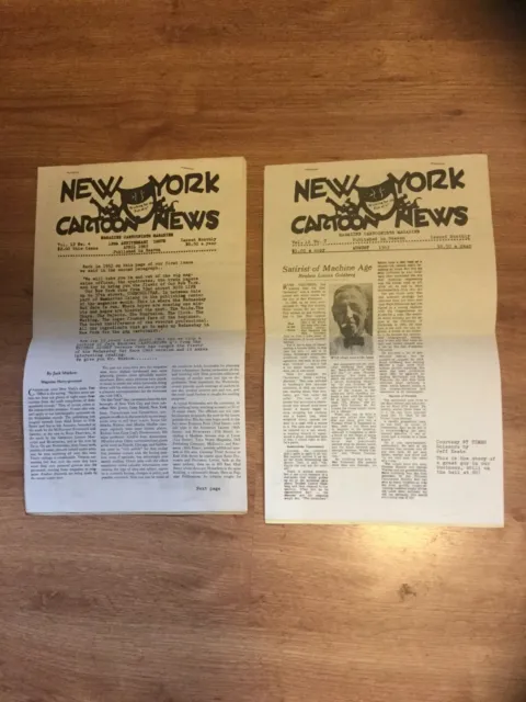 2 Vintage 1963 New York Cartoon News Magazines