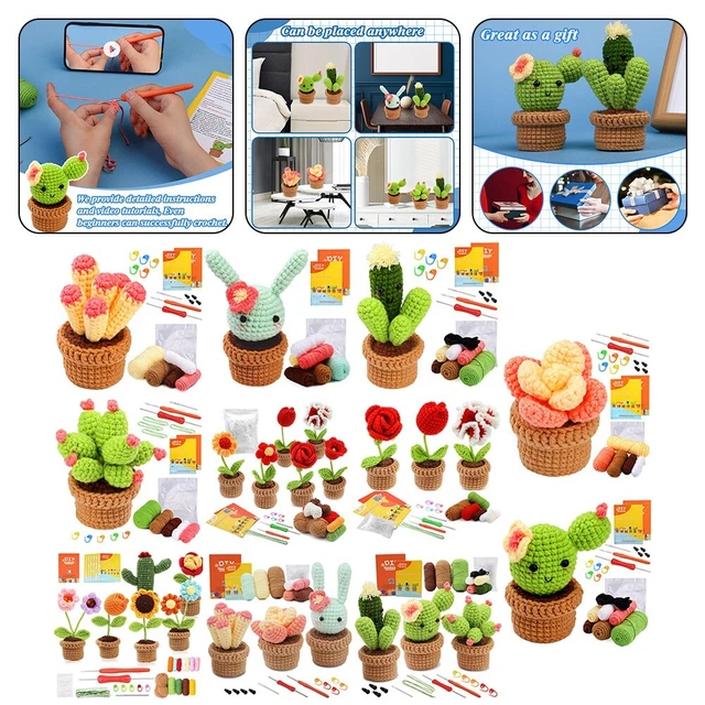 Set all'uncinetto per principianti, kit completo per animali all