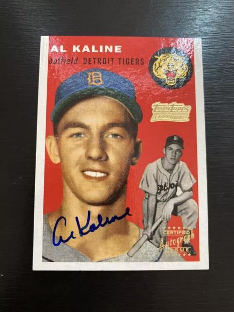 AL KALINE 2002 Team Topps 1954 Rookie Legends Auto SP Detroit Tigers HOF