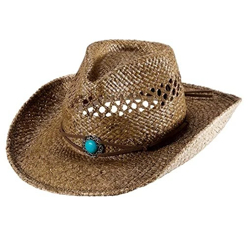 Western Hats for Women Cowboy Outback Raffia Sun Hat Cowgirl Summer Beach
