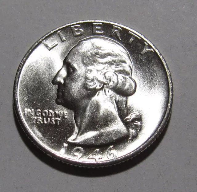 1946 S Washington Quarter - Gem BU Condition - 36KB