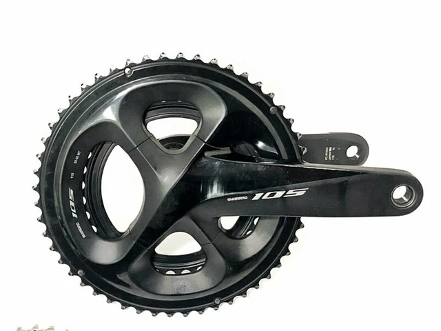 Set Di 2 Corone Shimano 105 FC-R7000 52/36t + Bulloni NERO - Guarnitura Bici Da Corsa