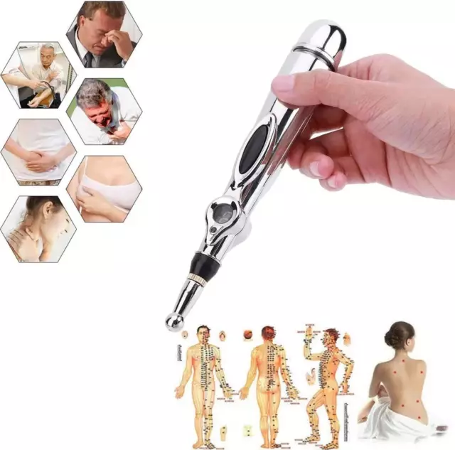 Acupuncture Pen 3In1Electronic Acupuncture Pen for Pain Relief Pulse Massage Pen