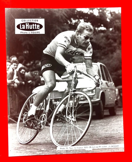ANCIENNE PHOTO L'EQUIPE COLLECTION LA HUTTE - TOUR DE FRANCE 1970 JANSSEN