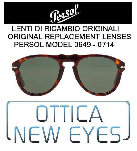 LENTI di Ricambio PERSOL 0649 714 GREEN TG 54 Replacement Lens G15 Steve McQueen