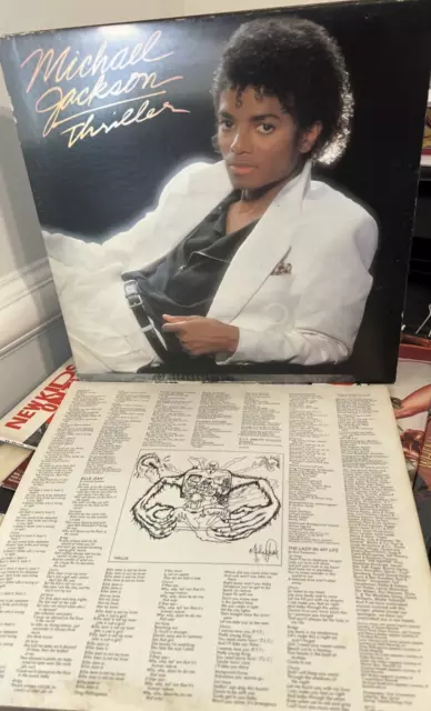 Michael Jackson Thriller LP 1982 Records Album 1st Edition Press Vinyl EX inner