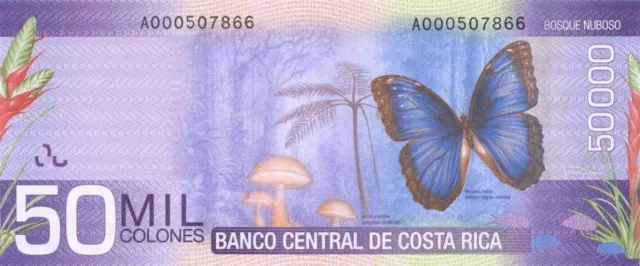 Costa Rica - 50.000 colones - P-279 - papel moneda extranjero con fecha 2009 - papel mon