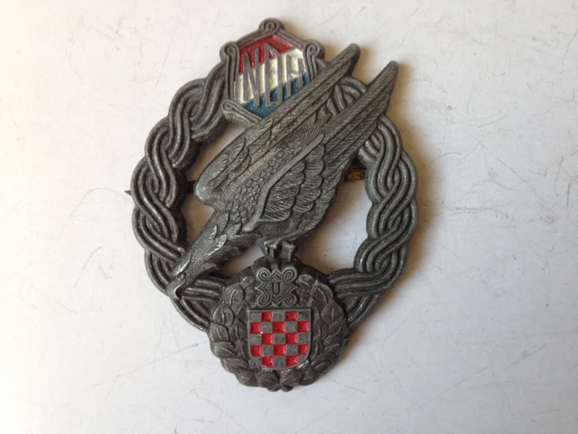 Pince à Cravate Brevet Parachutiste Armée Terre Française - Dorée - 53mm - Coffret - Made In France