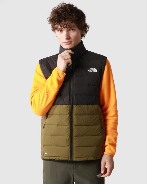 Piumino Giubbino GILET UOMO The North Face BELLEVIEW Smanicato Nero Verde
