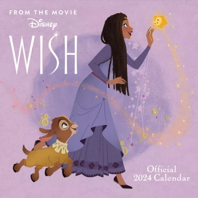 2024 CALENDAR DISNEY Wish Square Wall Hanging Month to View Calendar