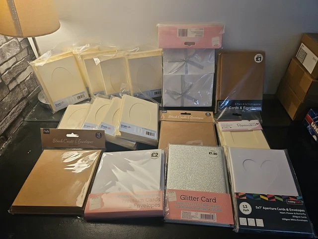 CARD MAKING CRAFT Bundle, Assorted Blank Cards With Envelopes £8.54 ...