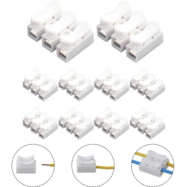 10/20Pcs/Set Ressort Électrique Connecteurs Câble Bloc Terminal Pince 3-Way