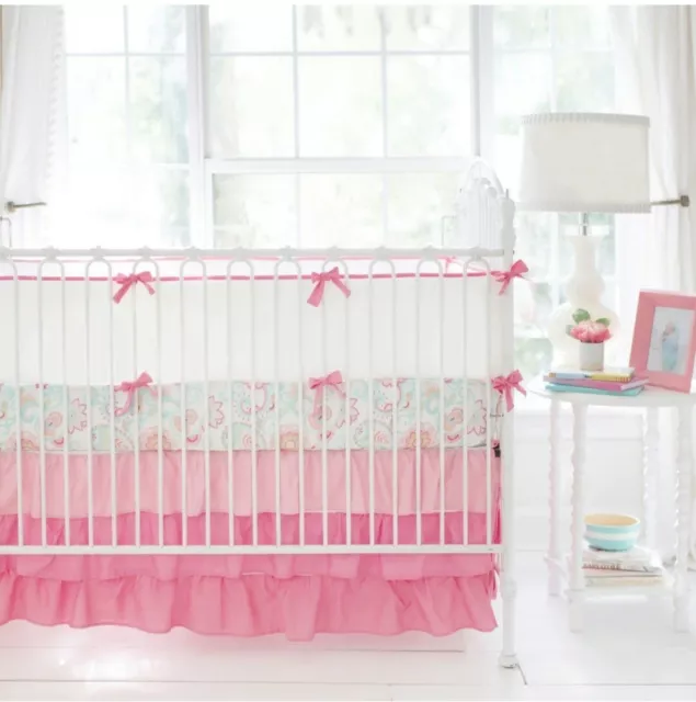 my baby sam ombre crib skirt coral