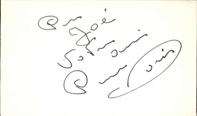 Pierre Doris D.2009 French Actor signed 3"x5" index Card