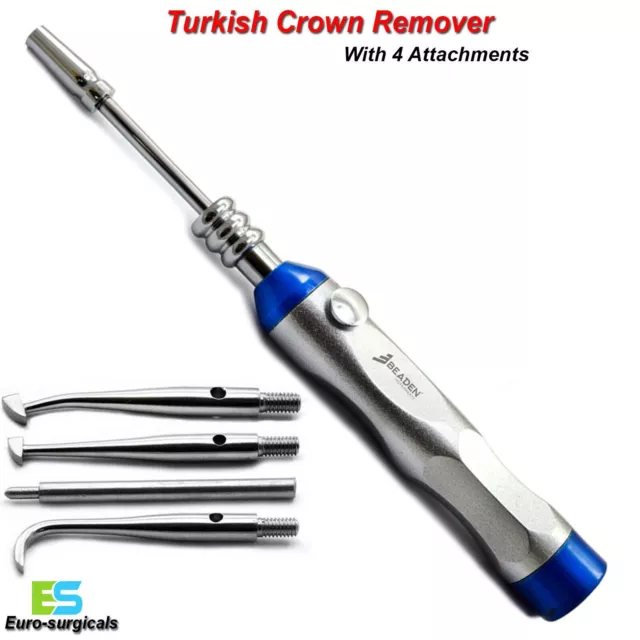 Dental Turkish Automatic Crown Remover With 4 Attachments CE Gun Bridge Remover