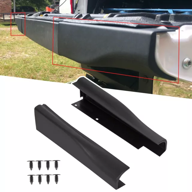 Fit 08-16 Ford F250 F350 LH&RH Flexible Flex Step Tailgate End Cap Molding Trim