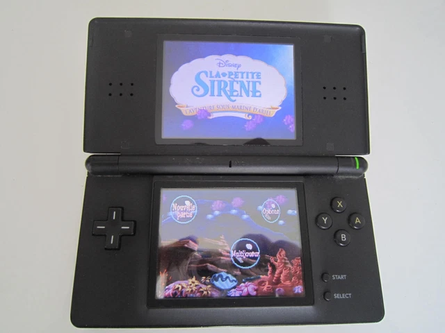 DS Lite Console Nintendo Ds Noire + chargeur Officiel +2 jeux