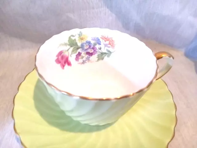 Bundle Of 2 Vintage Cup Saucer Sets-Royal Albert Roses & Aynsley Green & Floral 3