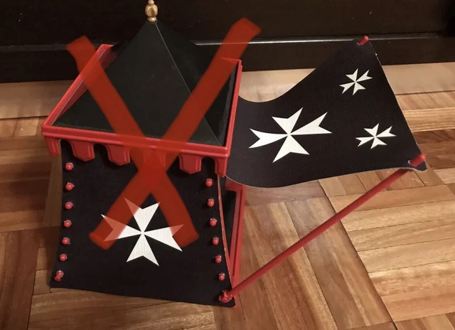 Bannière Des Templiers Playmobil - Pièce Détachée Médiévale | Décoration Croisades, Collection