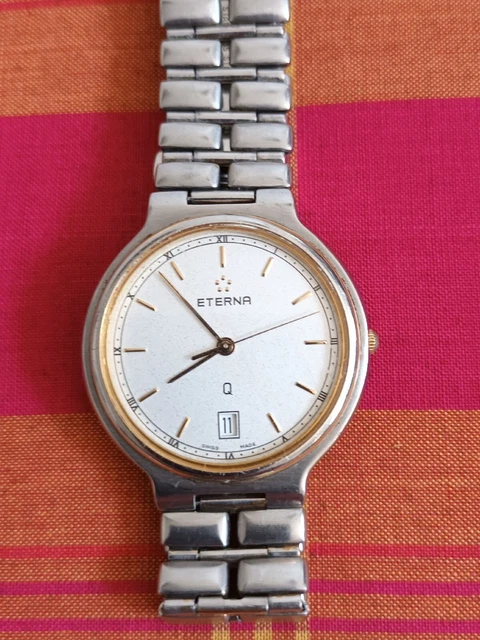 Montre Eterna Plaquée Or - Mouvement Quartz - Occasion Fonctionnelle - Style Classique Unisexe