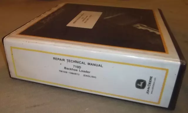 John Deere 710D Backhoe Loader Technical Service Shop Repair Manual Book Tm1538