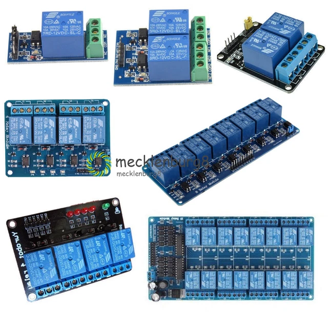 12V 1/2/4/8/16 CHANNEL Relay Module With optocoupler For PIC AVR DSP ...