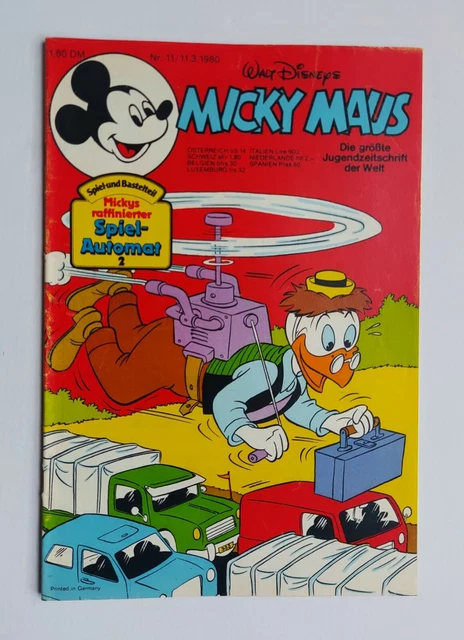Ehapa - Micky Maus Nr. 11 / 11.03.1980 - Top Zustand / Z1-2 (mit Beilage)
