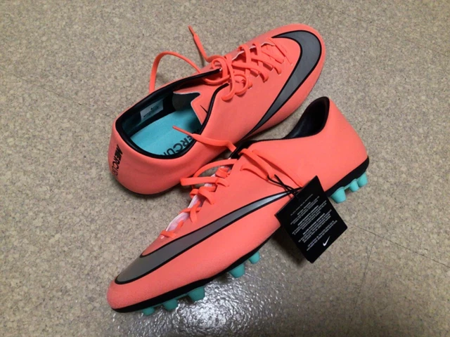Nike Mercurial Victory AG Fußballschuhe Herren Größe 47,5 US 13 Orange Silber