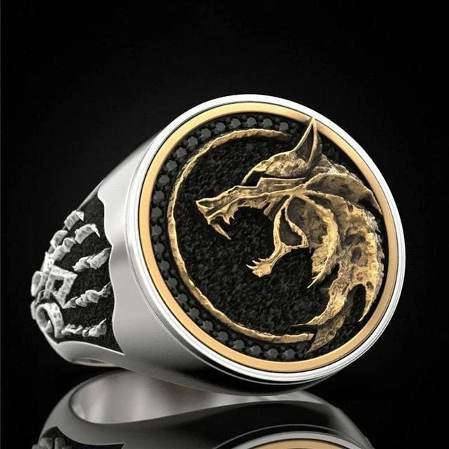 Men Women Norse Viking Wolf Head Claw Paw Ring Men Stainless Steel Size 6-13
