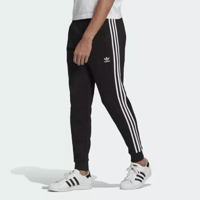 Pantaloni Pantalone Tuta Adidas Originals Uomo Gn3458 Con Molla Adicolor Nero 3