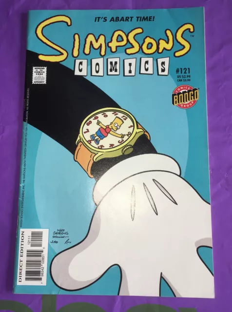Bongo Simpsons Comics #121 Direct Edition / USA / 2006 "It's Abart Time"