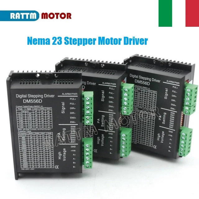 Driver Motore Passo-Passo DM556T - Per Nema 23/24, 1.8-5.6A, 20-50VDC, Per CNC E Macchine - Foto 7